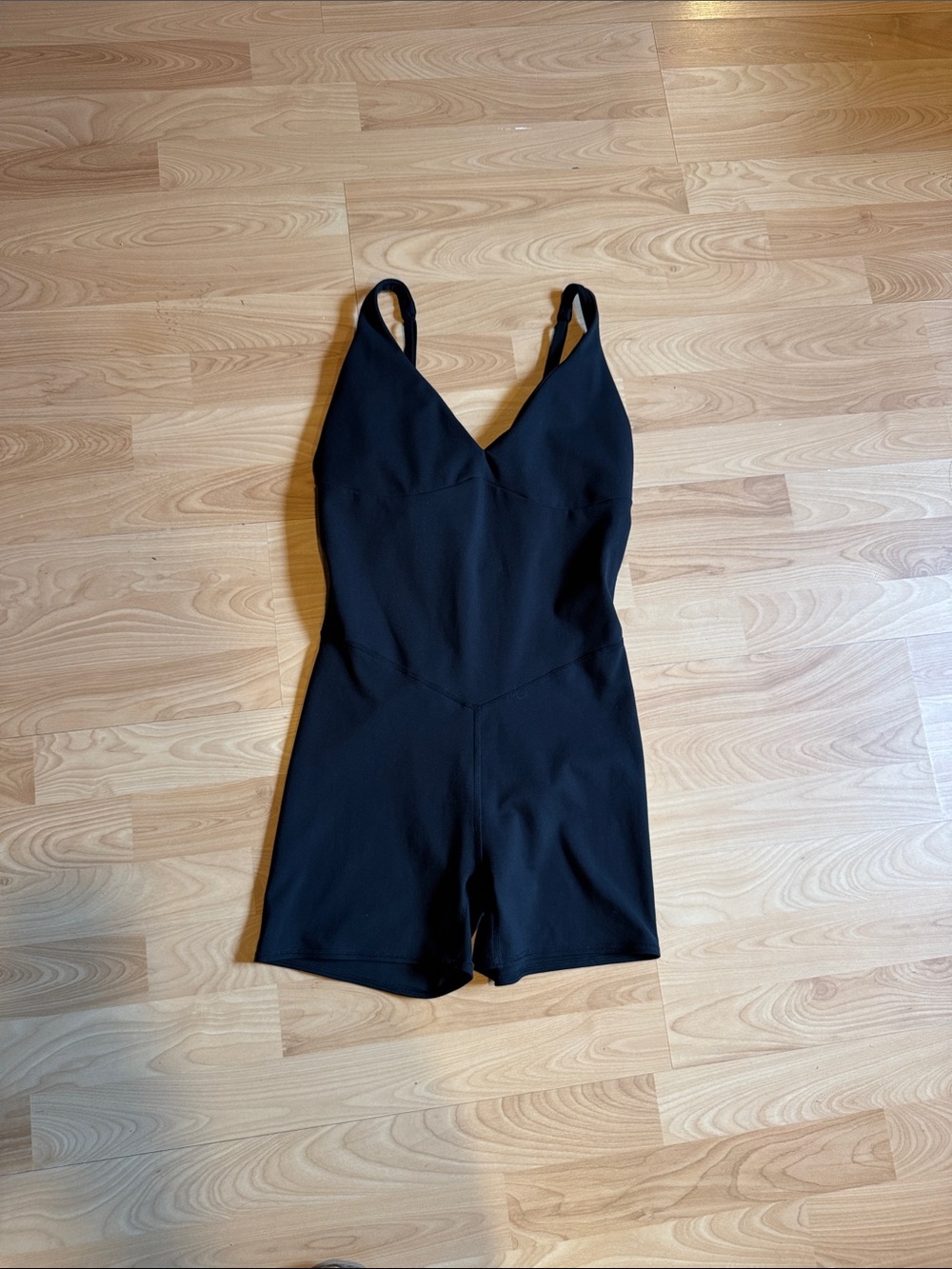 Fabletics Black V-Neck Romper Jumpsuit